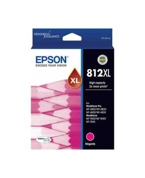 Buy EPSON 812XL High Capacity DURABrite Ultra Magenta Ink Cartridge C13T05E392