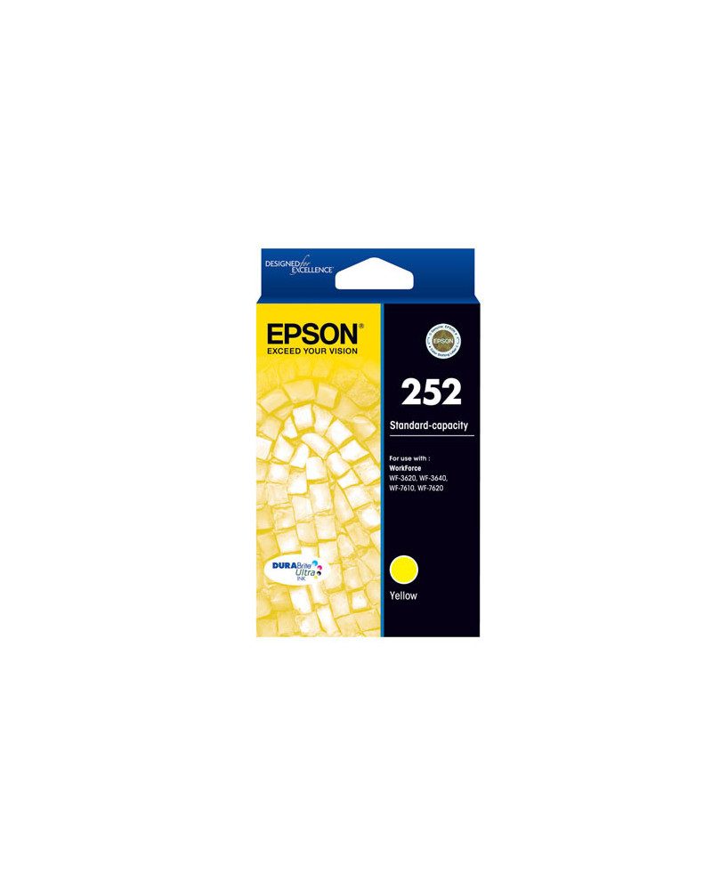 Buy Epson 252 Standard Capacity Durabrite Ultra Yellow Ink Cartridge C13T252492 for Workforce WF-3640 Printer