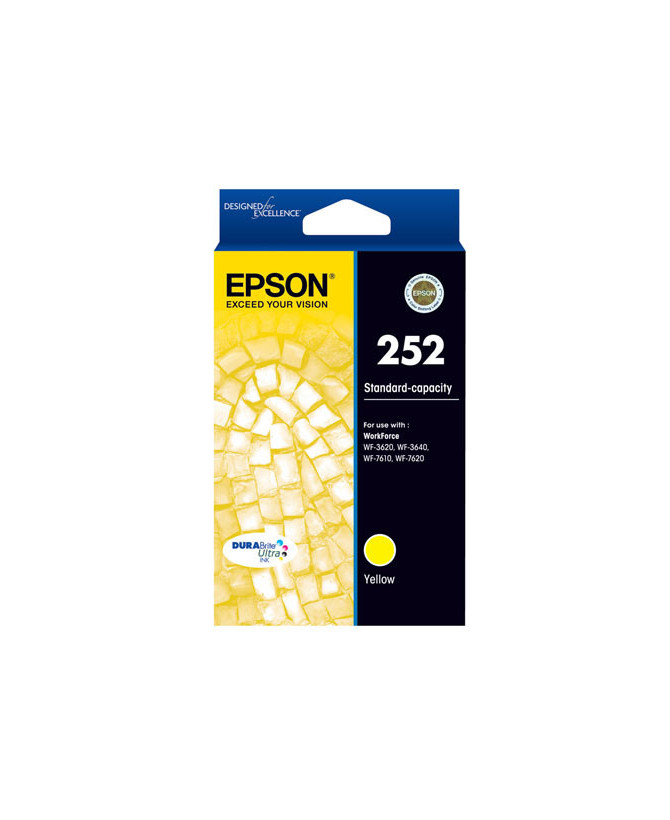 Buy Epson 252 Standard Capacity Durabrite Ultra Yellow Ink Cartridge C13T252492 for Workforce WF-3640 Printer