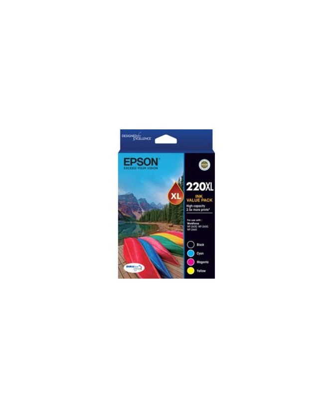 Buy Epson 220XL High Capacity DURABrite Ultra Value Pack Ink Cartridge C13T294692 for WorkForce WF-2630, WF-2650 and WF-2660 Printers