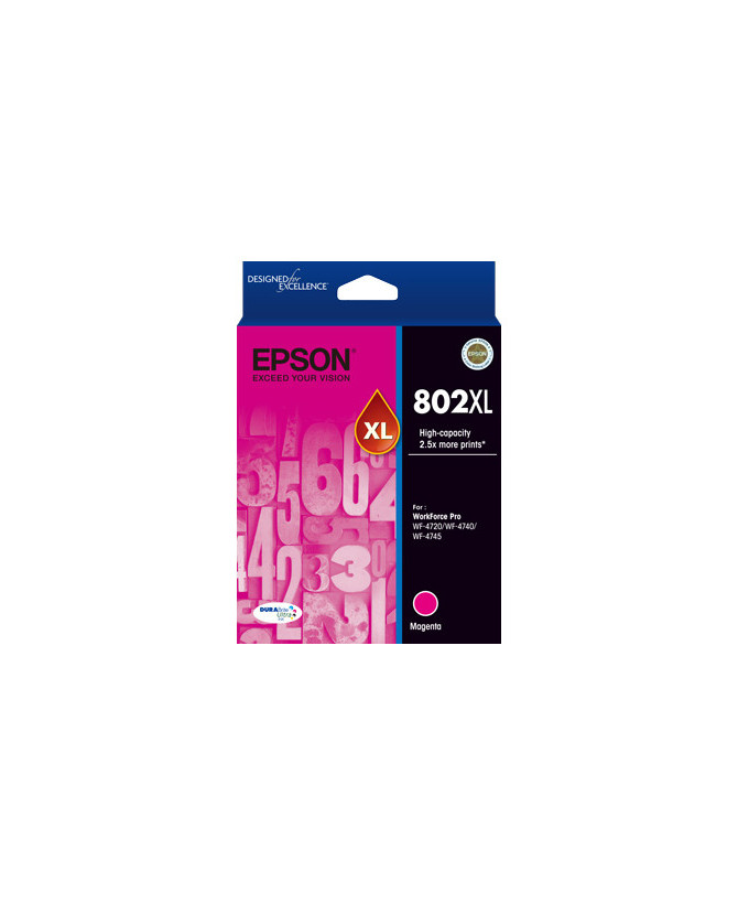 Buy EPSON 802XL High Capacity DURABrite Ultra Magenta Ink Cartridge C13T356392