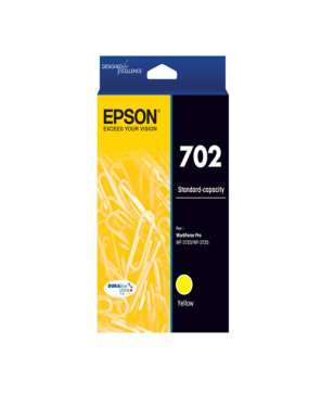 Buy Epson 702 DURABrite Ultra Standard Capacity Yellow Ink Cartridge C13T344492 for Epson WF-3720 and WF-3725 Printers 