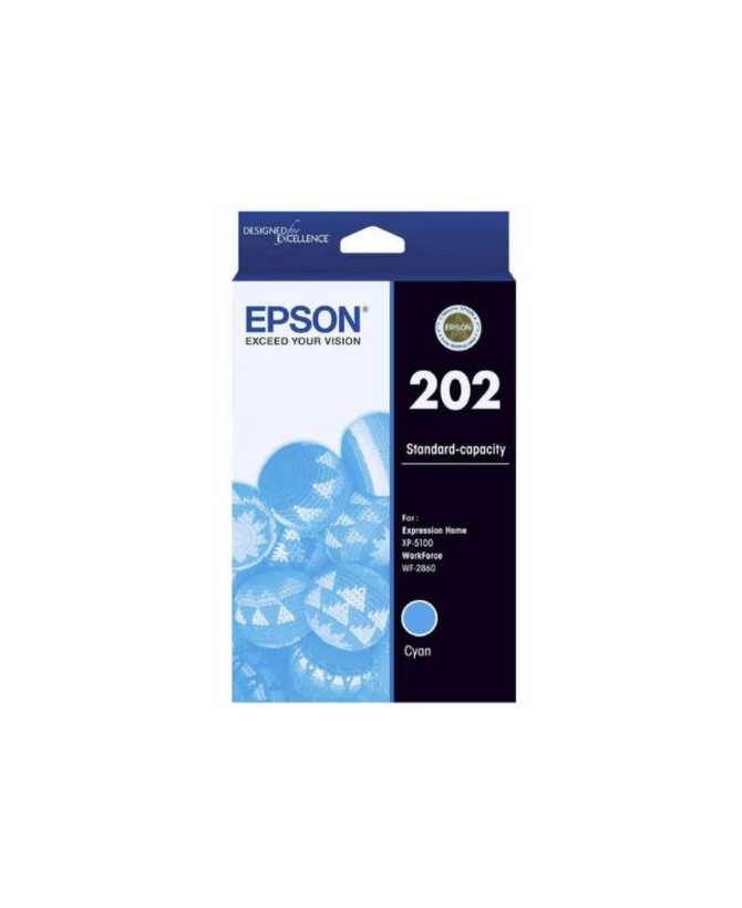 Buy Epson 202 Standard Capacity Cyan Ink Cartridge C13T02N292 for Epson WF-2860 and XP-5100 Printers 