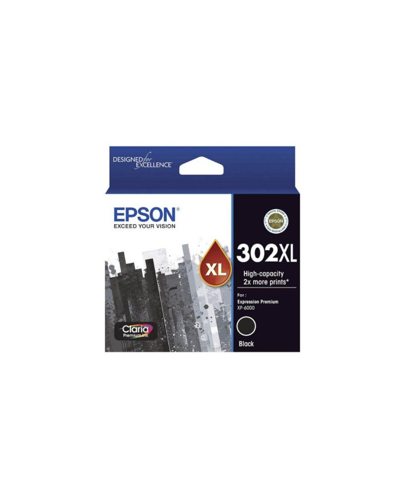 Buy Epson Claria Premium 302XL Pigment Black Ink Cartridge C13T01X192 for Expression Premium XP-6000, Premium XP-6100