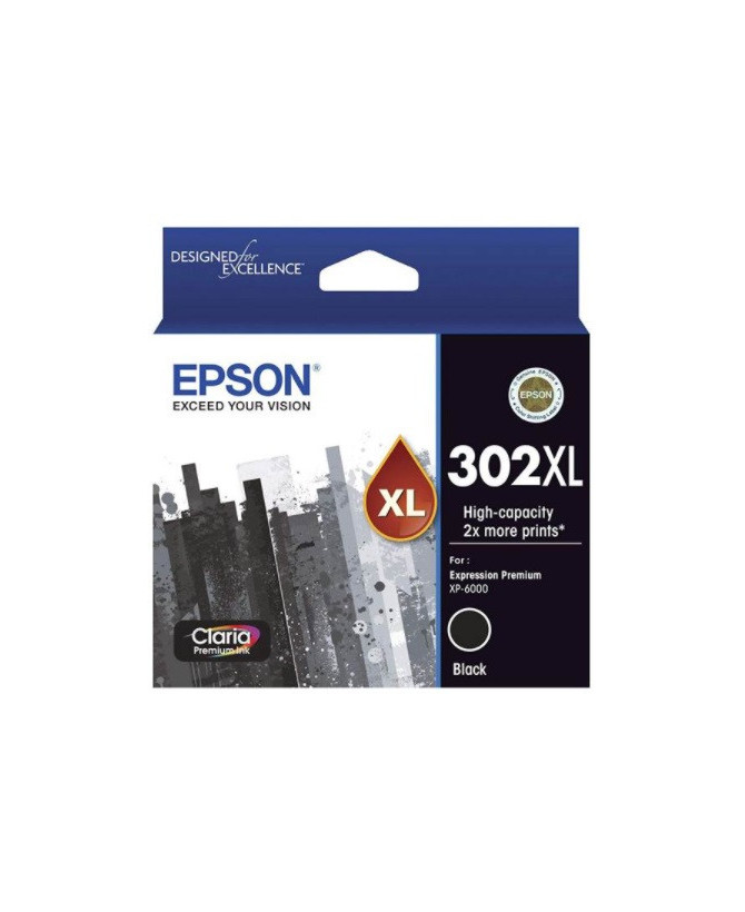 Buy Epson Claria Premium 302XL Pigment Black Ink Cartridge C13T01X192 for Expression Premium XP-6000, Premium XP-6100