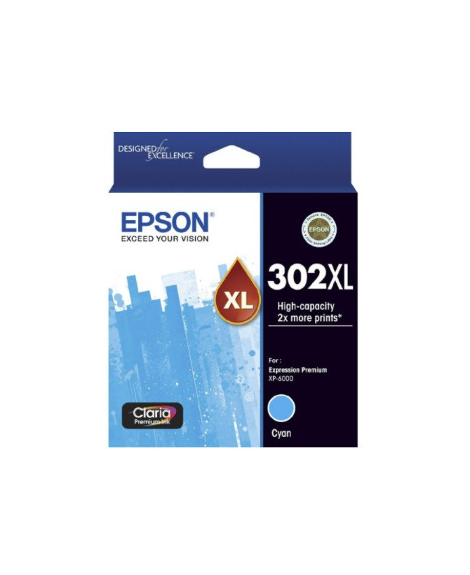 Buy Epson Claria Premium 302XL Cyan Ink Cartridge C13T01Y292 for Expression Premium XP6000, XP6100