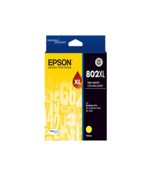 Buy Epson 802XL High Capacity DURABrite Ultra Yellow Ink Cartridge C13T356492 for WorkForce WF-4720 and WF-4745 Pro Printer