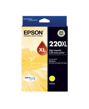 Buy Epson 220XL High Capacity DURABrite Ultra Yellow Ink Cartridge C13T294492 for WorkForce WF-2630, WF-2650 and WF-2660 Printers 