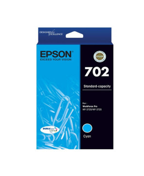 Buy Epson 702 Standard Capacity DURABrite Ultra Cyan Ink Cartridge C13T344292 for Epson WF-3720 and WF-3725 Printers