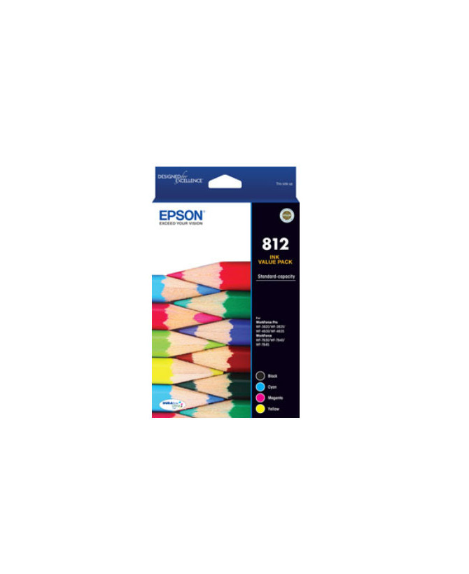 Buy Epson 812 Genuine Ink Cartridge Value Pack C13T05D692 for WorkForce WF-7840 Printer