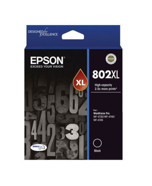 Buy Epson 802XL Black High Yield Inkjet Cartridge C13T356192 for WorkForce Pro Printers