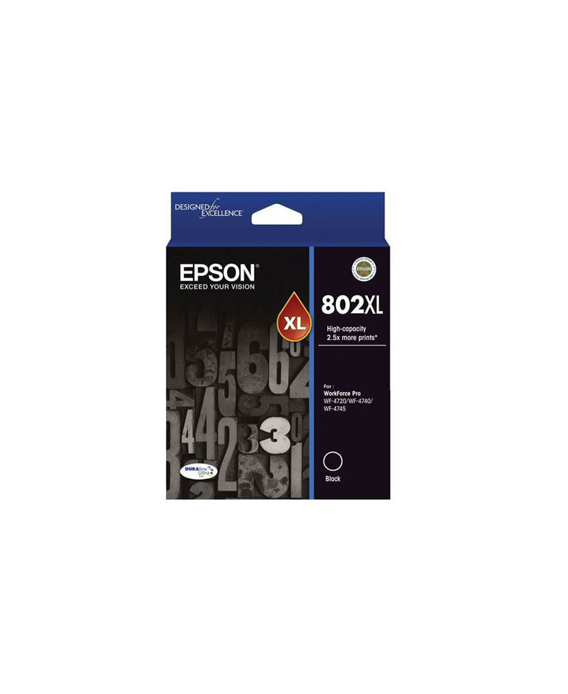 Buy Epson 802XL Black High Yield Inkjet Cartridge C13T356192 for WorkForce Pro Printers