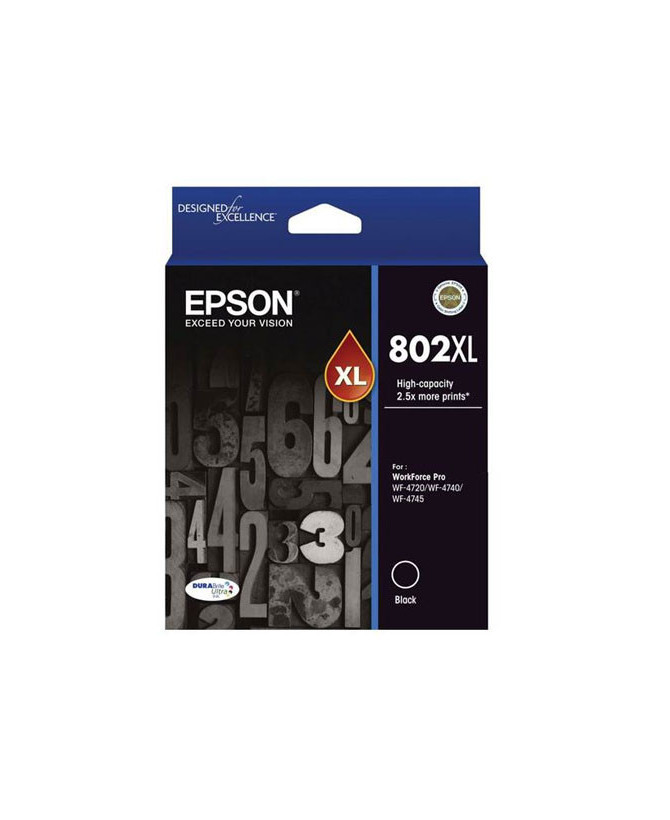 Buy Epson 802XL Black High Yield Inkjet Cartridge C13T356192 for WorkForce Pro Printers