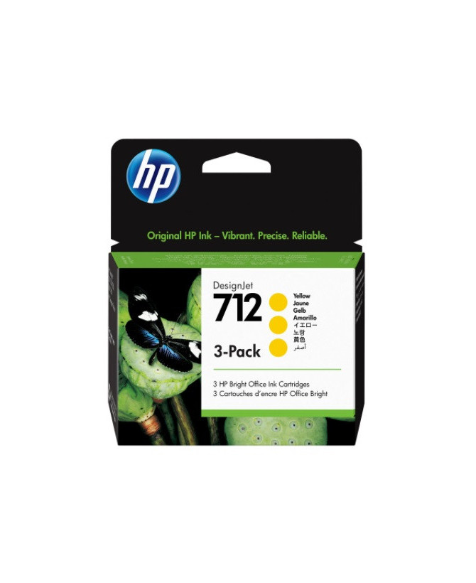 Buy HP 712 3-Pack Yellow Ink Cartridge 3ED79A for DesignJet Studio, T210, T230