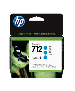 Buy HP 712 3-Pack Cyan Ink Cartridge 3ED77A for DesignJet Studio, T210, T230