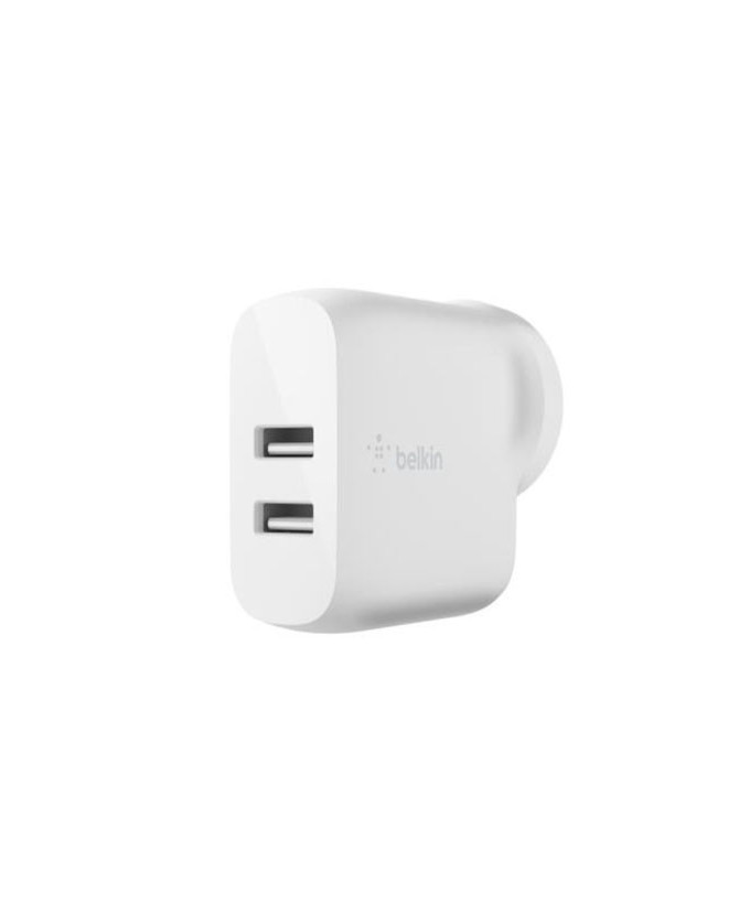 Buy Belkin Boostcharge 24W Dual USB-A Wall Charger WCB002AUWH for Apple iPhone and Samsung Galaxy Smartphones