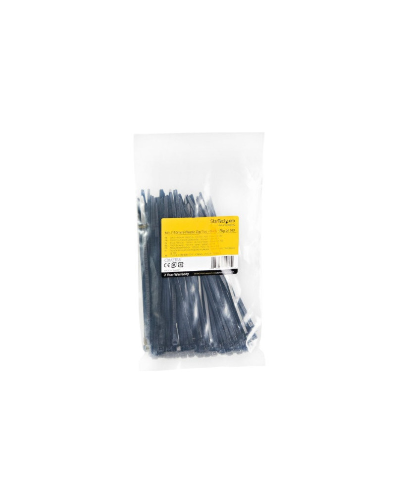 Buy StarTech 100PCS 6" Cable Tie in Black CBMZT6B