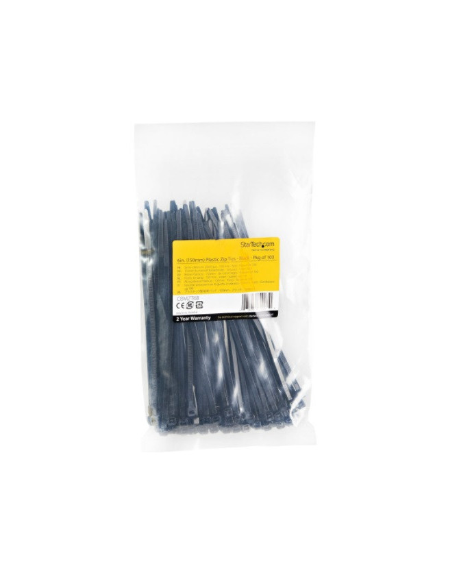 Buy StarTech 100PCS 6" Cable Tie in Black CBMZT6B