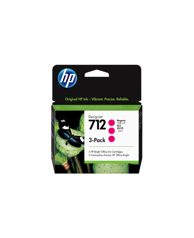 Buy HP 3 Pcs. 712 Magenta Ink Cartridge 3ED78A for DesignJet Studio, T210, T230, T250, T630, T650 Printers