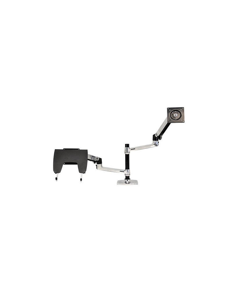 Buy Ergotron LX Dual Stacking Arm in Polished Aluminum 45-248-026 for Notebook