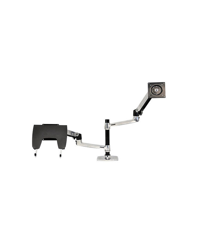 Buy Ergotron LX Dual Stacking Arm in Polished Aluminum 45-248-026 for Notebook