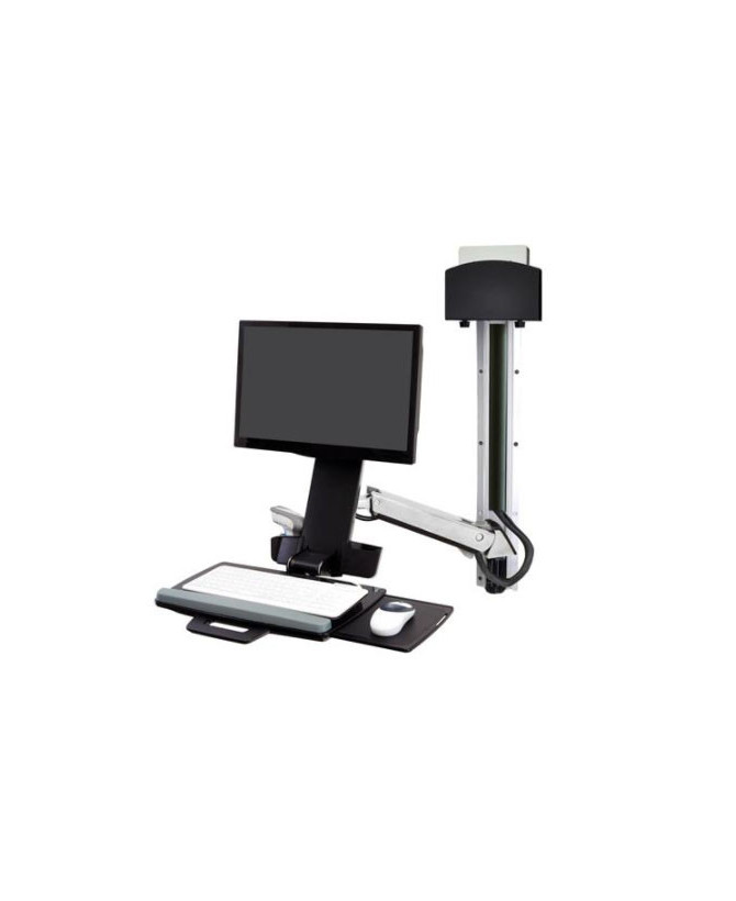 Buy Ergotron StyleView Sit-Stand Combo System in Polished Aluminum 45-273-026 for Flat Panel Display