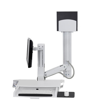 Buy Ergotron SV Combo System with Worksurface & Pan, Medium CPU Holder 45-595-216 - White