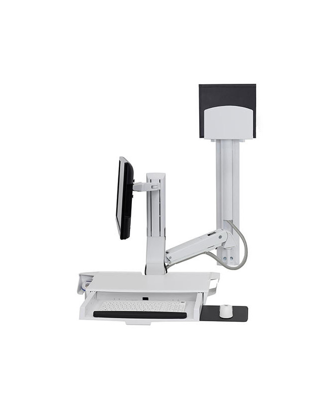 Buy Ergotron SV Combo System with Worksurface & Pan, Medium CPU Holder 45-595-216 - White