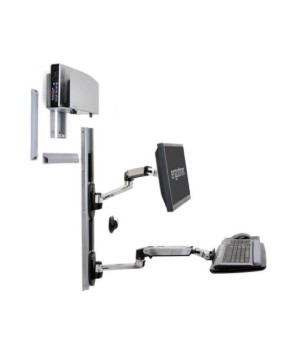 Buy Ergotron LX Wall Mount System with Medium CPU Holder 45-247-026 for 24" LCD, Keyboard, CPU