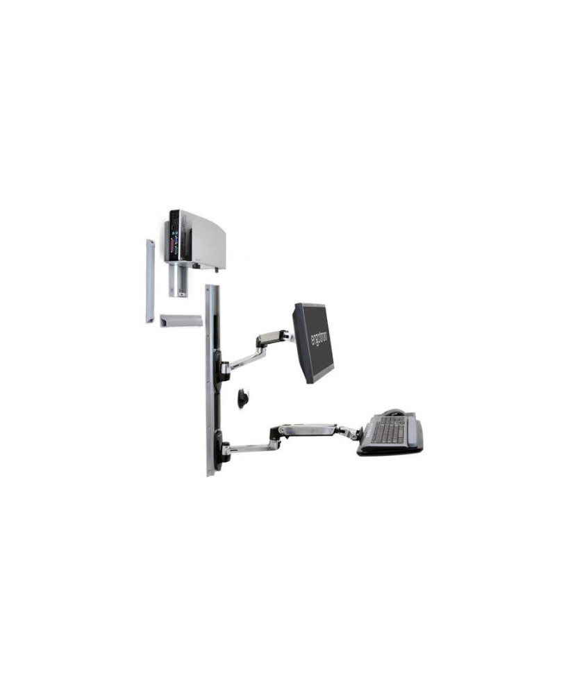 Buy Ergotron LX Wall Mount System with Medium CPU Holder 45-247-026 for 24" LCD, Keyboard, CPU