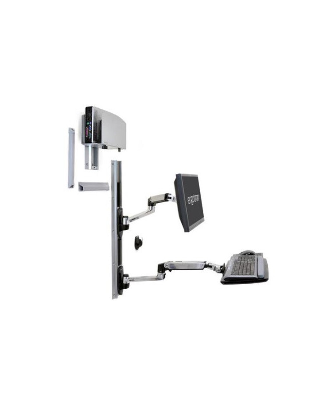 Buy Ergotron LX Wall Mount System with Medium CPU Holder 45-247-026 for 24" LCD, Keyboard, CPU