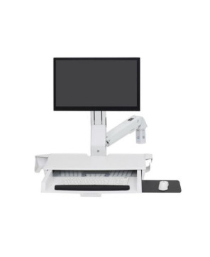 Buy Ergotron SV Combo Arm with Worksurface and Pan in White 45-583-216 for Monitor, Keyboard