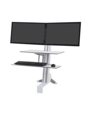 Buy Ergotron WorkFit-S Dual Monitor Desk Mount in White 33-349-211 for Up to 24" Monitors