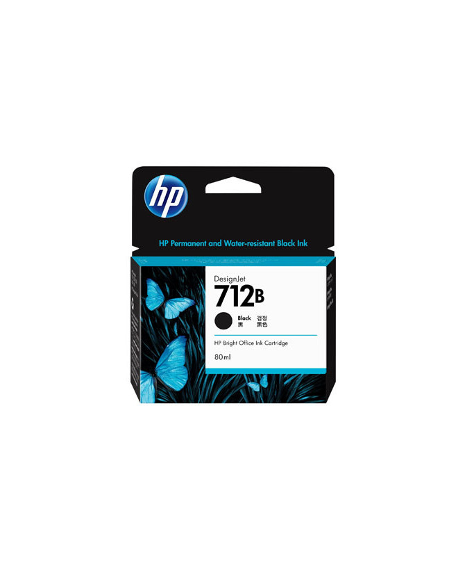 Buy HP 712B 80ml Black Ink Cartridge 3ED29A for DesignJet T210, T230 and T250 Printer