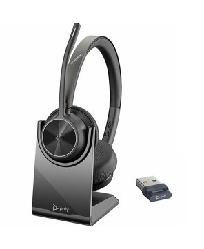 HP Poly/Plantronics Voyager 4320 UC V4320-M USB-A MS Teams Stereo Wireless Headset with Stand 218476-02 / 77Z00AA