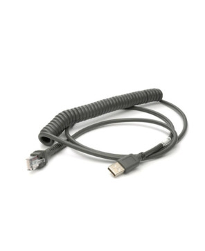 Zebra 2.74 m USB Coiled Cable CBA-U12-C09ZAR For LS4208, LS4278, & VC80X