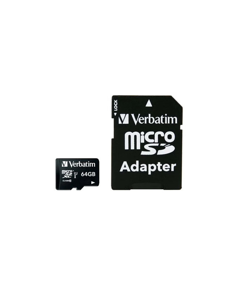 Buy Verbatim 64GB Premium MicroSDXC Memory Card with Adapter 44084