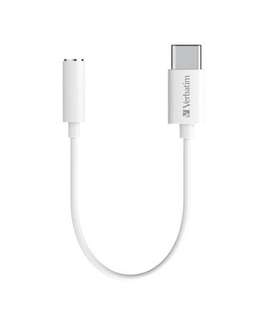 Buy Verbatim 10cm USB-C to 3.5mm Headphone Jack in White 66588