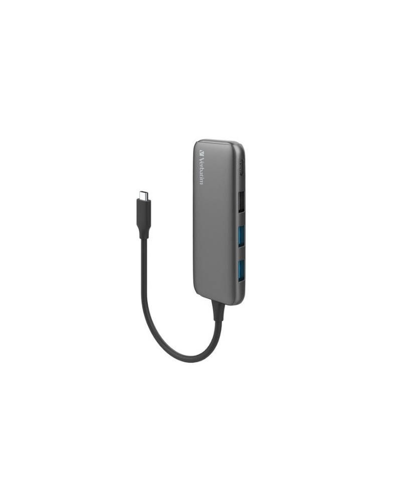 Buy Verbatim 4-Ports External USB-C Hub in Grey 66603