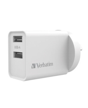 Buy Verbatim Dual Port 3.40A USB Charger in White 66593