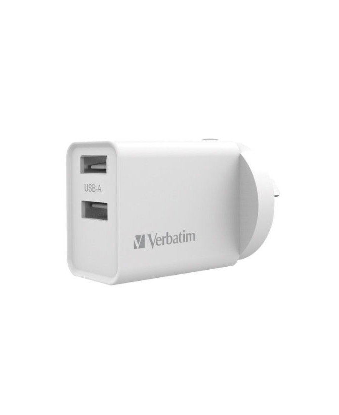 Buy Verbatim Dual Port 3.40A USB Charger in White 66593