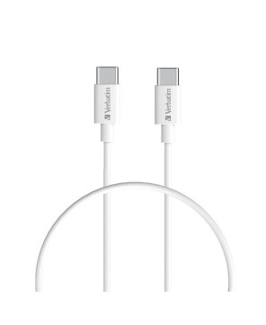 Buy Verbatim 1m Charge Sync USB-C to USB-C Cable in White 66586