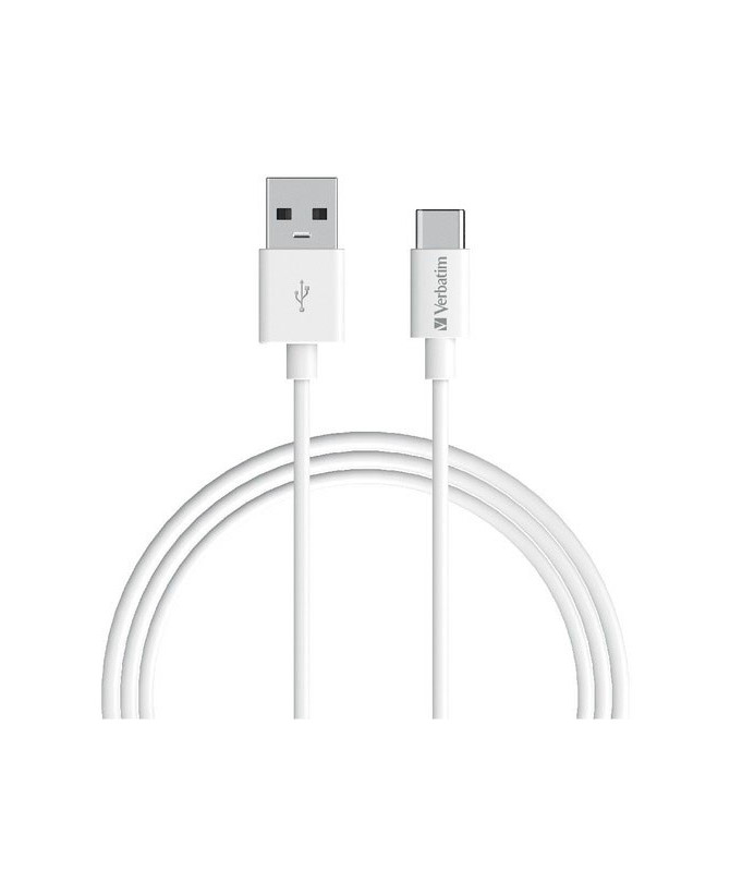 Buy Verbatim 1m Charge & Sync USB-C Data Transfer Cable in White 66584