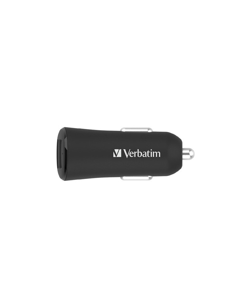 Verbatim 3.40A USB Dual Port Car Charger in Black 66599 for Smartphone