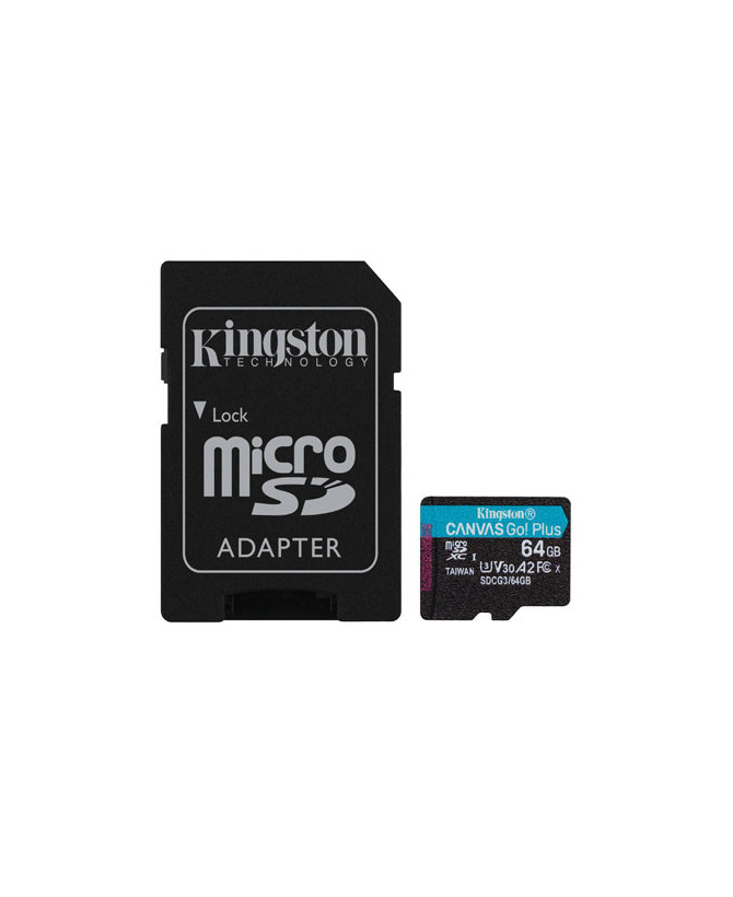 Buy Kingston Canvas Go Plus 64 GB microSD Memory Card with SD Adapter SDCG3/64GB