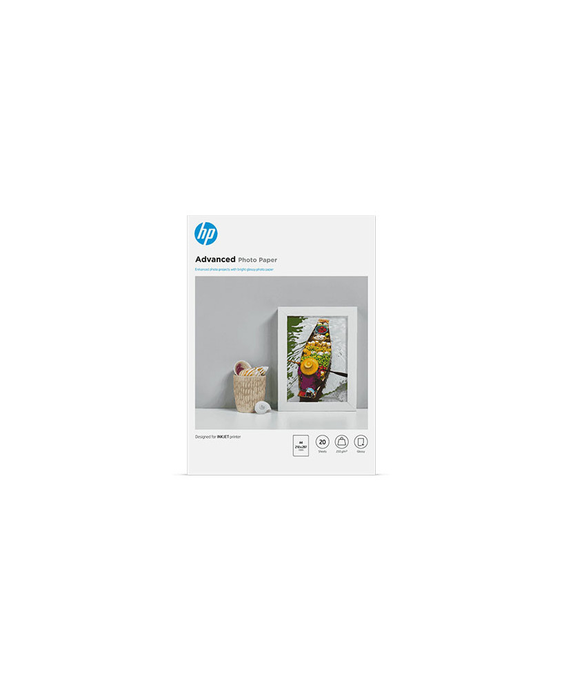 Buy HP Advanced 20-Sheet 210mm x 297mm Glossy FCS Photo Paper 9RR51A