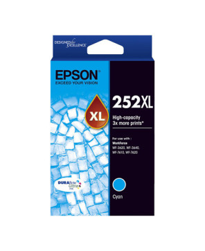 Buy Epson DURABrite Ultra 252XL High Yield Cyan Ink Cartridge C13T253292 for Workforce WF-3640 Printer