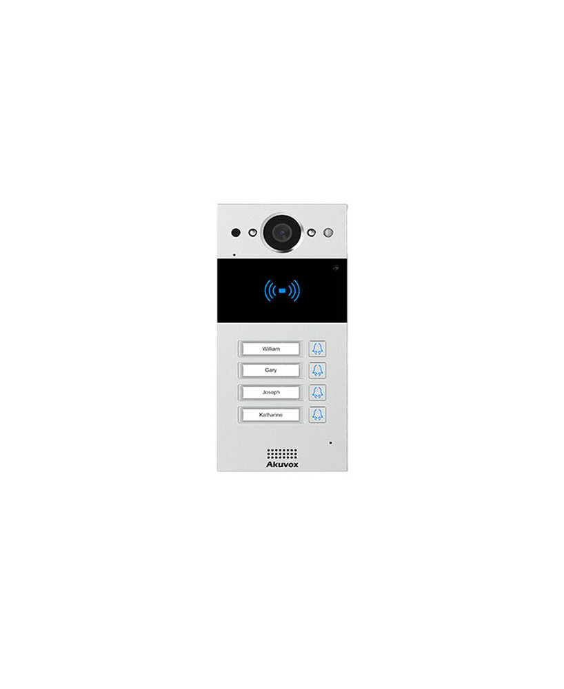 Akuvox R20B X4 SIP Surface Mount 4 Button Video Intercom with 2 Relays and RF Card Reader R20B-X4