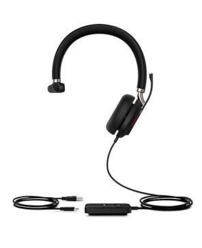 Yealink UH38 Dual Mode USB and Bluetooth Mono Headset with USB-A and UC Call Controller UH38-M-UC