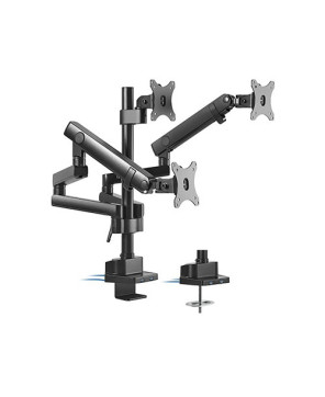 Buy Brateck Triple Monitor Aluminum Slim Pole Held Mechanical Spring Monitor Arm LDT20-C036UP for 17"-27" Monitors